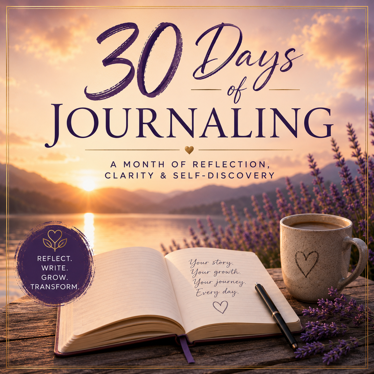 30 Days of Journaling: A Month of Reflection, Clarity & Self-Discovery